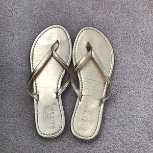 *SUPER RARE* Gold Rainbow flip flops